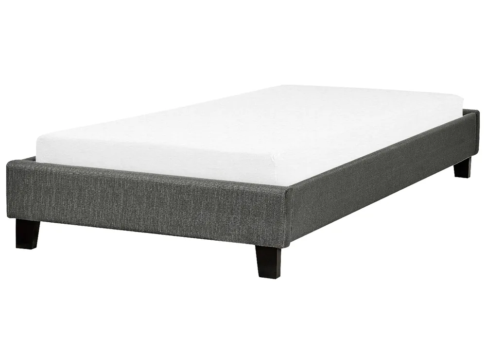 Bed without Headboard Fabric ROANNE 90 x 200 cm (EU Single) Grey