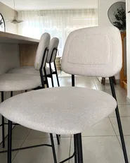 Set med 2 barstolar DUETTE Konstlinne Taupe_1022429
