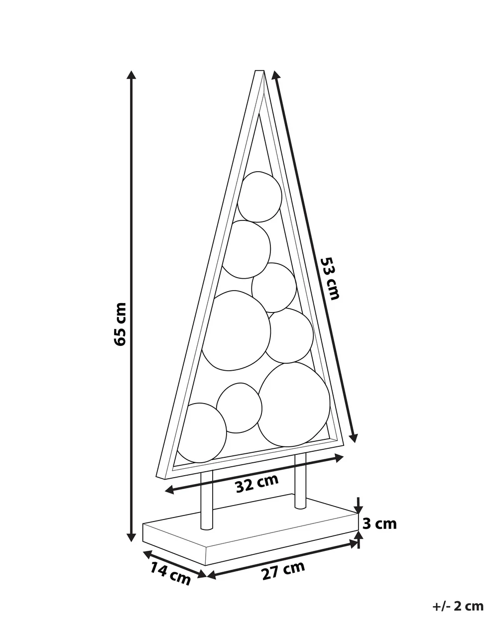 Christmas Decoration RANUA 65 cm Christmas Tree Gold_787002