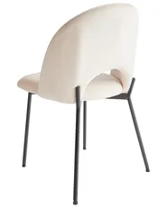 Set of 2 Dining Chairs COVELO Velvet Light Beige_860023