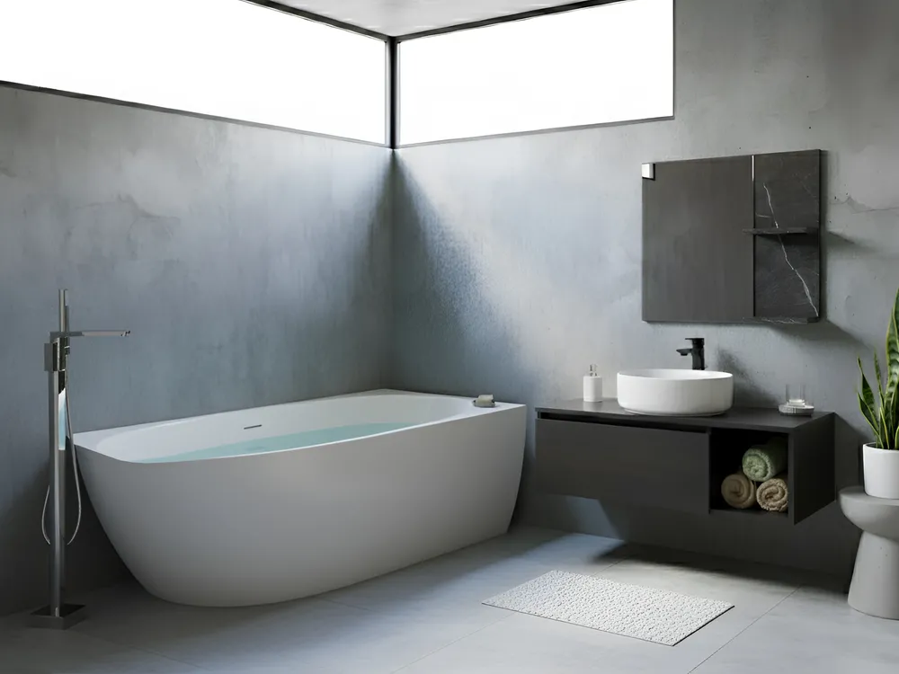 Corner Bath PARNAIBA 1700 x 800 mm White Left Hand_1032971