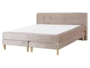 Jenkkisänky sametti MARQUISE 160 x 200 cm Beige_796651