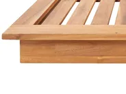 Sun Lounger with Cushion GRANARI Reclining Acacia Wood Brown_863062