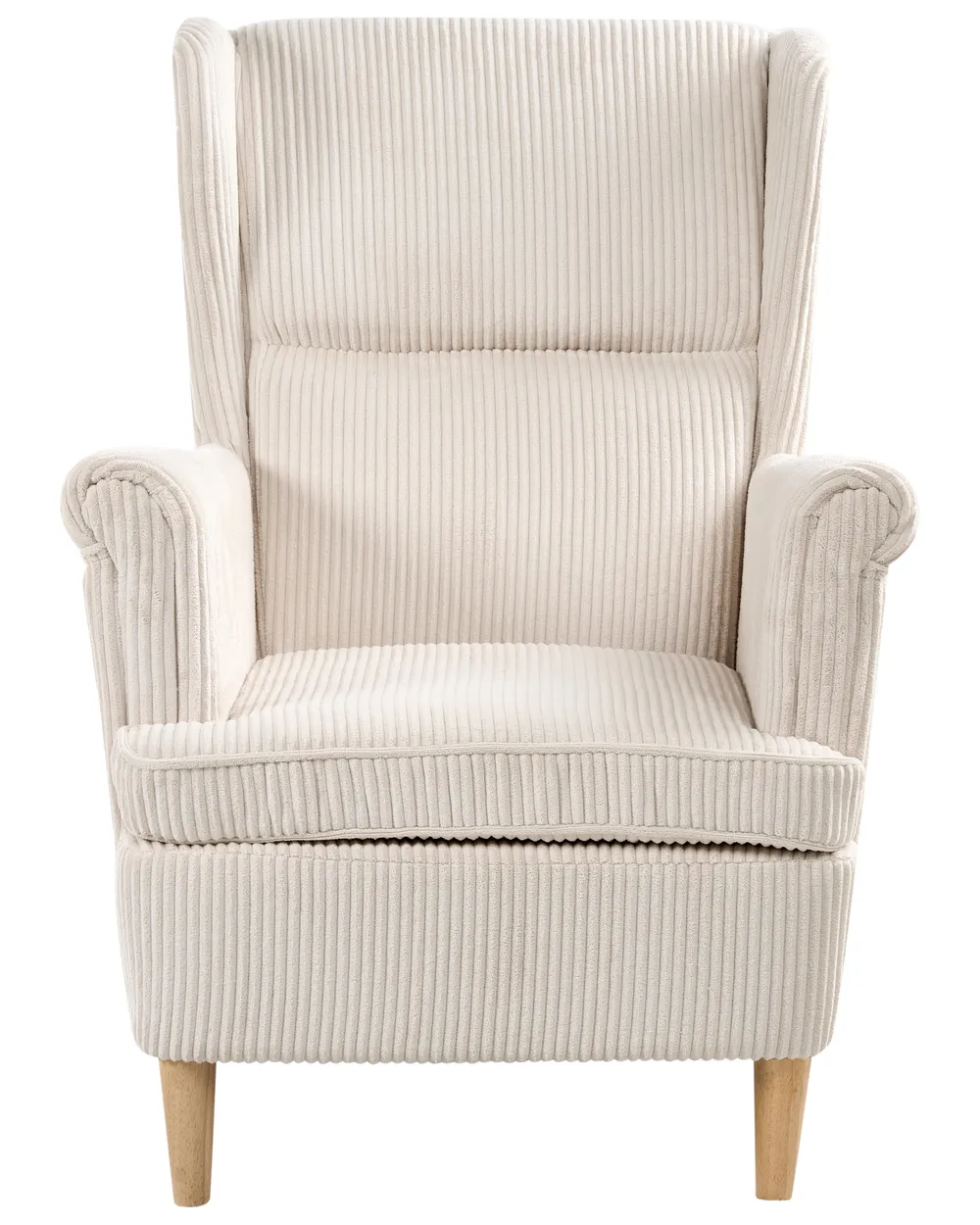 Wingback Chair ABSON Corduroy Light Beige_1027809