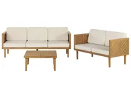 Garden Lounge Set with Table 5 Seater BARATTI Acacia Wood Brown_830603