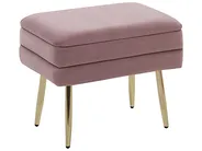 Klädd förvaringsbänk ODESSA Sammet Rosa_804259