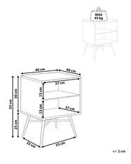 Bedside Table LUBOCK Light Brown_860484