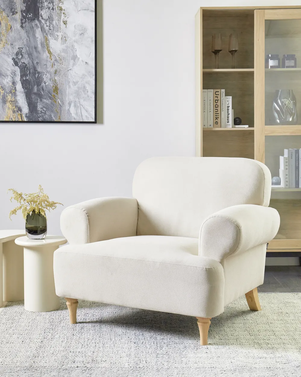 Armchair KIBERG Fabric Light Beige