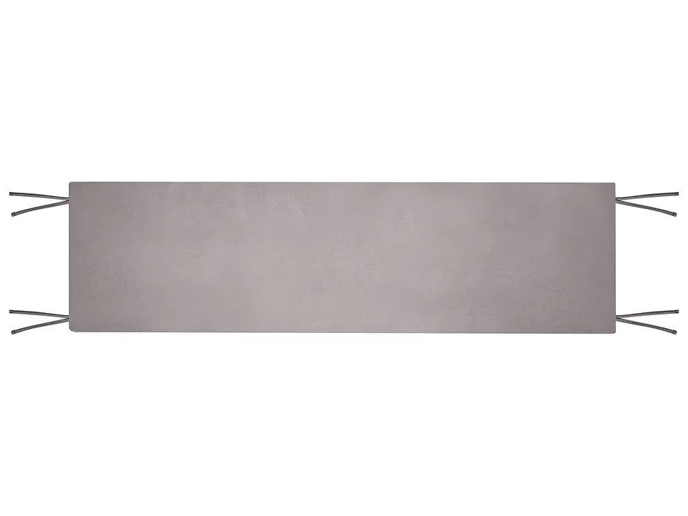 Trädgårdsbänk med dyna TUSCANIA 160 cm Eukalyptusträ Grå_1153836