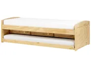Trundle Bed Pine Wood PETIVILLE 90 x 200 cm (EU Single) Light Brown_939661