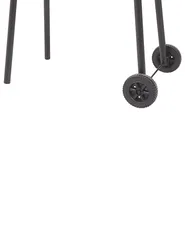 Charcoal BBQ Grill KATLA with Smoker Metal Black_820701
