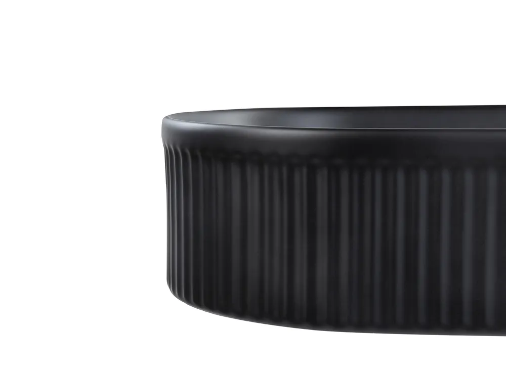 Countertop Basin GELDO 490 x 310 mm Ceramic Black_922384