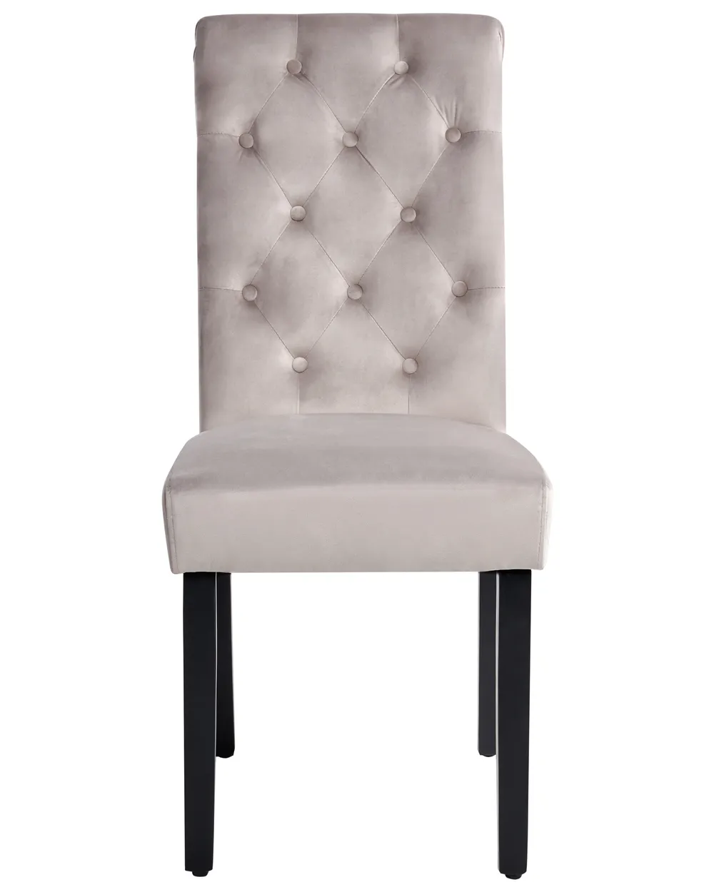 Set of 2 Dining Chairs VELVA Velvet Grey_781896