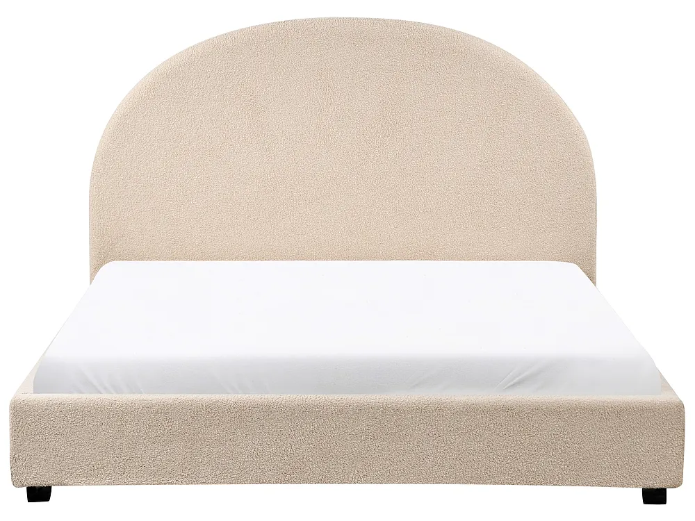 Säng med lamellram Bouclé VAUCLUSE 140 x 200 cm Beige_975995