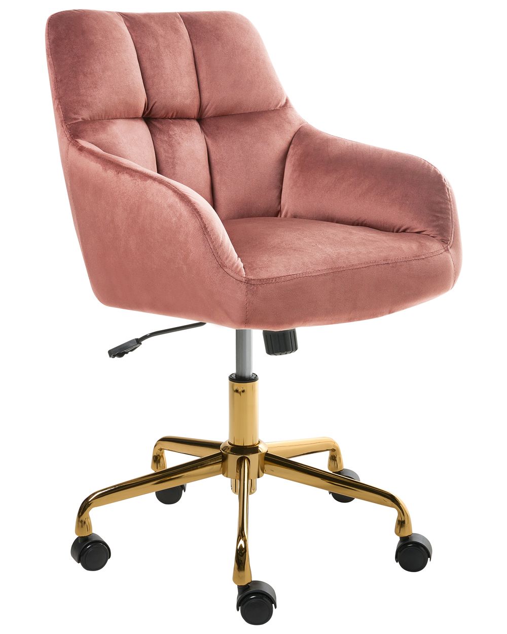 Kontorstol PALMDALE Fløyel Rosa