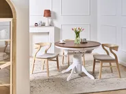 Jatkettava ruokapöytä AKRON Ruskea saarniviilu 106/150 cm 106 cm Puu_996818