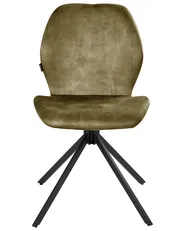 Set of 4 Dining Chairs Swivel MORRISON Velvet Green_1041336
