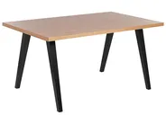 Dining Table LENISTER Brown/ Black 150 cm 90 cm_837510