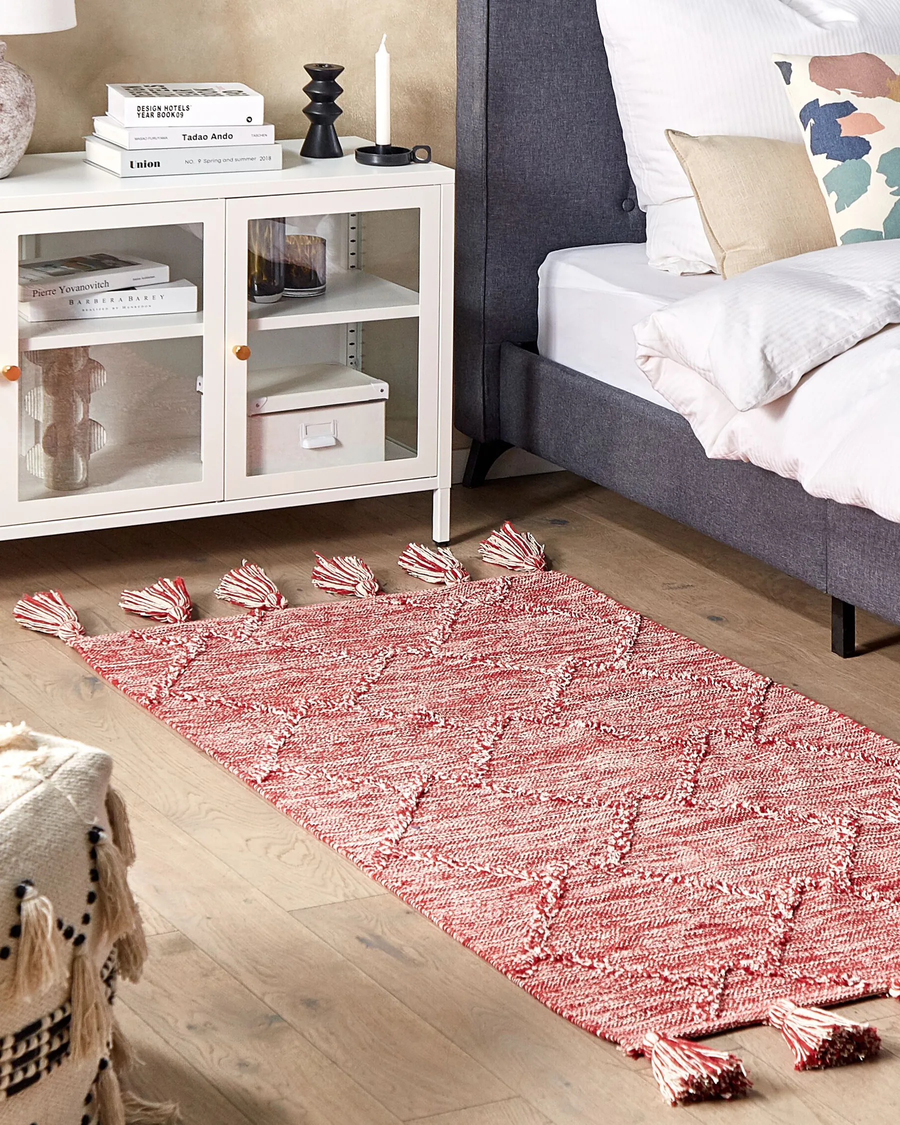Matta NIGDE Röd 80 x 150 cm Bomull_839465