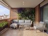 Garden Lounge Set with Table 4 Seater CREMONA Acacia Wood Brown/ Grey Right Hand