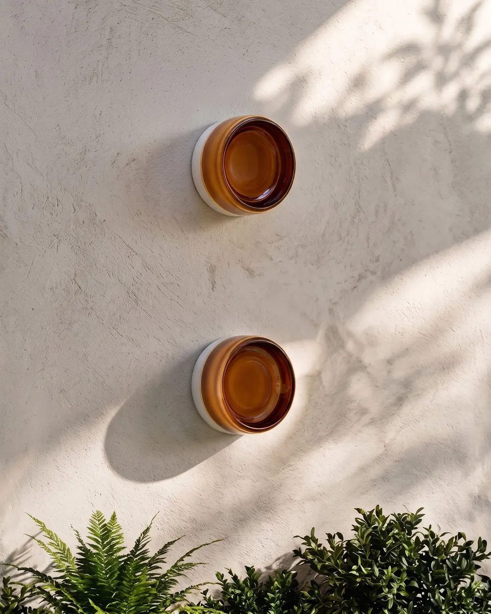 Set of 2 Outdoor Wall Lights XALLAS Brown_1105980