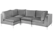 Modular Corner Sofa 4 Seater EVJA Velvet Grey Right Hand_789009