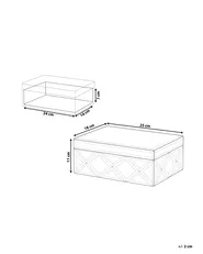 Trinket Box GORRON Glass Mirrored Silver_788874