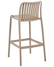 Set of 2 Bar Chairs ARICCIA Synthetic Material Light Brown_1149246