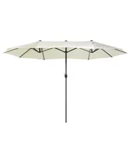 Patio Parasol 460 cm SIBILLA Beige_680019