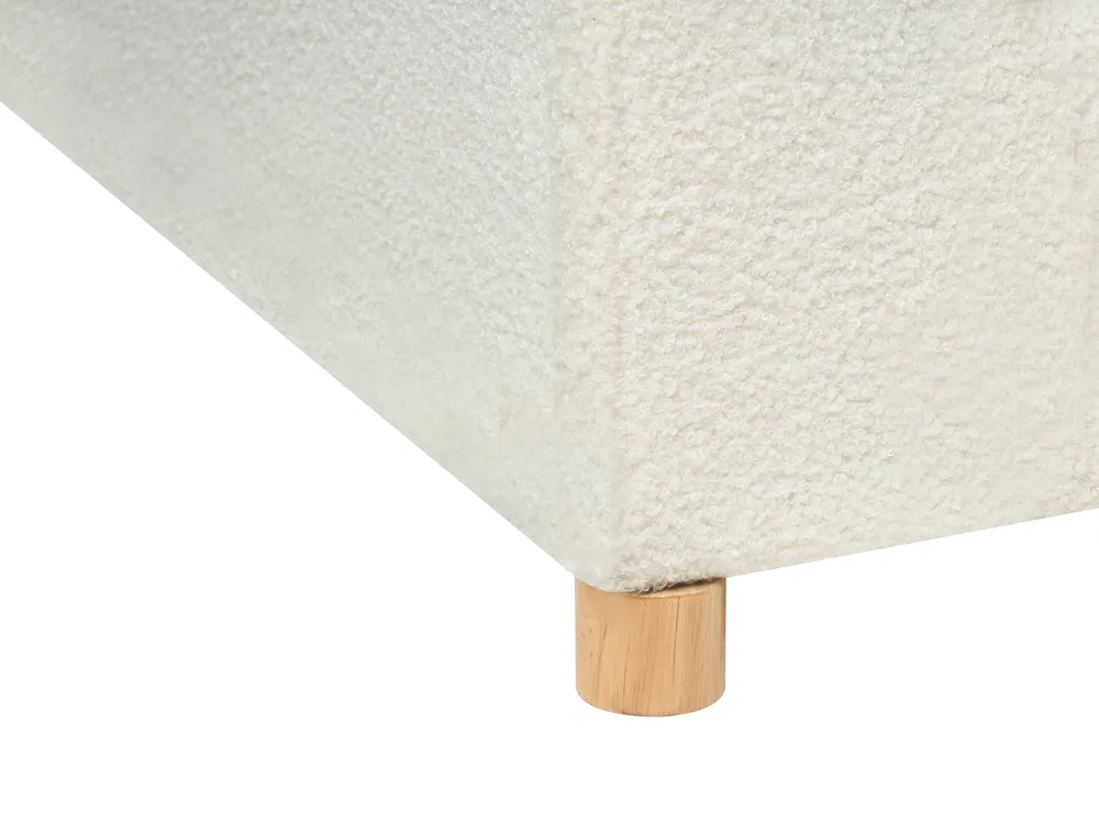 Bed with Storage Drawers SOUTRIN Boucle Off-White 180 x 200 cm (EU Super King)_993513
