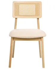 Set med 2 matstolar EMBAR Trä Ljusbrun/ Ljusbeige_1010616