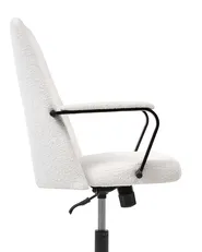 Kontorsstol CAROGA Bouclé Vit_1059328