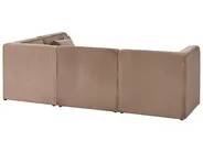 Moduulikulmasohva 4-istuttava LEMVIG rahilla Vakosametti Tumma beige Vasen_1053355