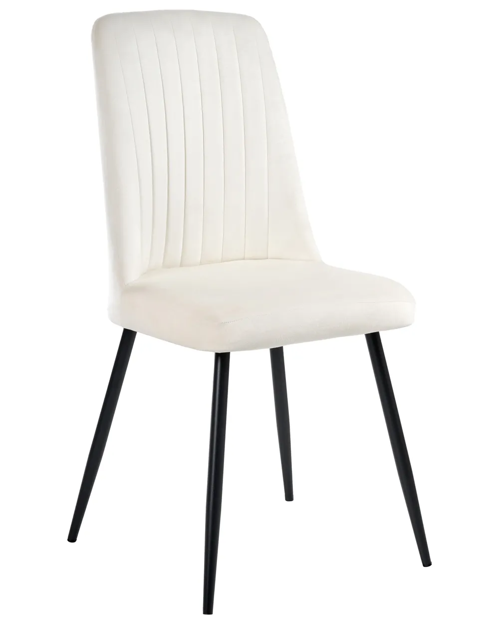 Set med 4 matstolar KIRBY Sammet Off-White_1024743