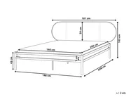 Bed PE Rattan BOULIN 140 x 200 cm (EU Double) Black_976717