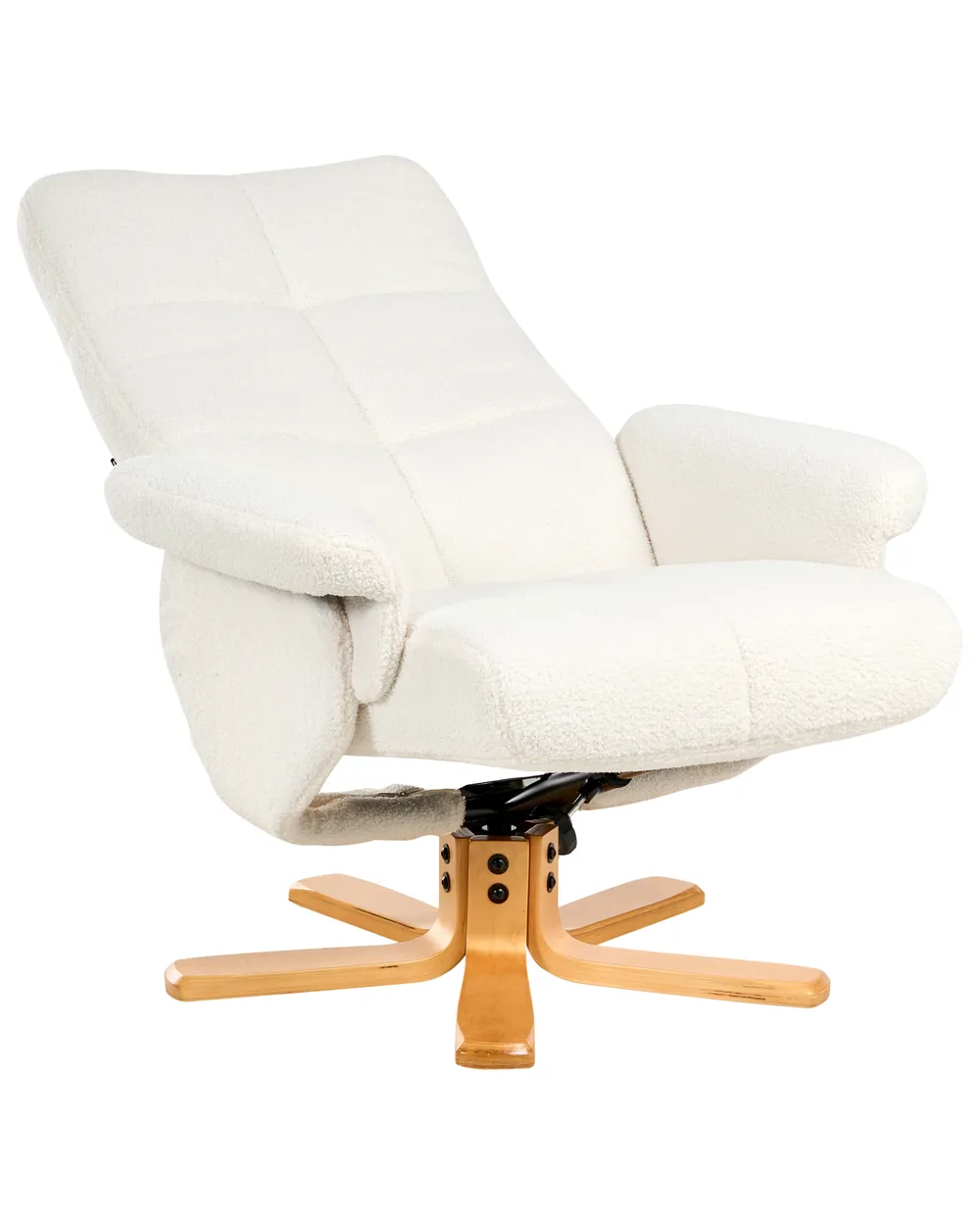 Reclinerfåtölj EPSE med fotpall Bouclé Off-White_1003265