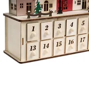 Julpynt LED VISTERFLO 24 cm Adventskalender Ljusbrun_1017226
