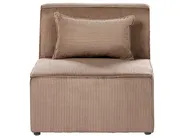 Moduulikulmasohva 4-istuttava LEMVIG rahilla Vakosametti Tumma beige Vasen_1053362