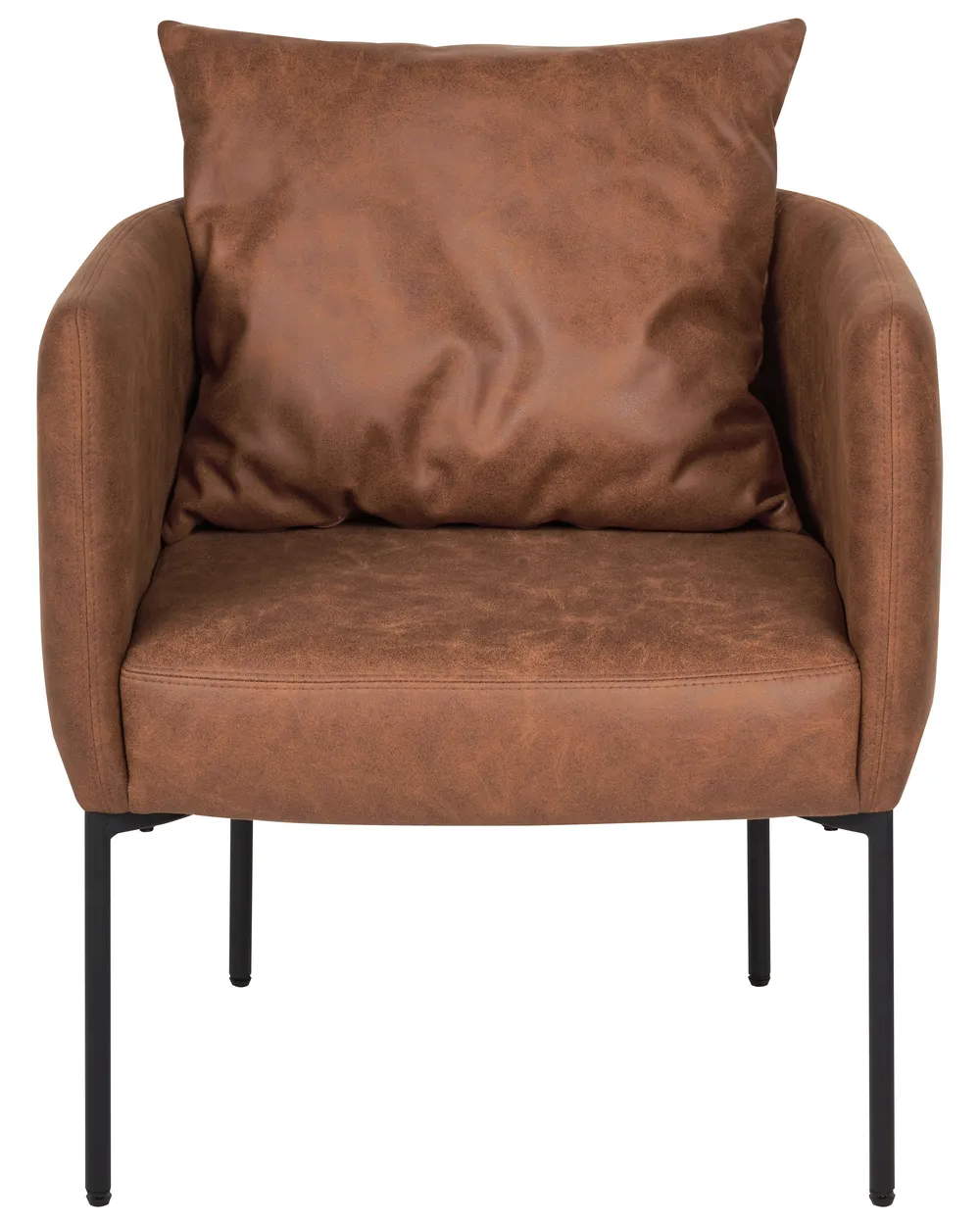 Armchair MALMOS Faux Leather Brown_931412