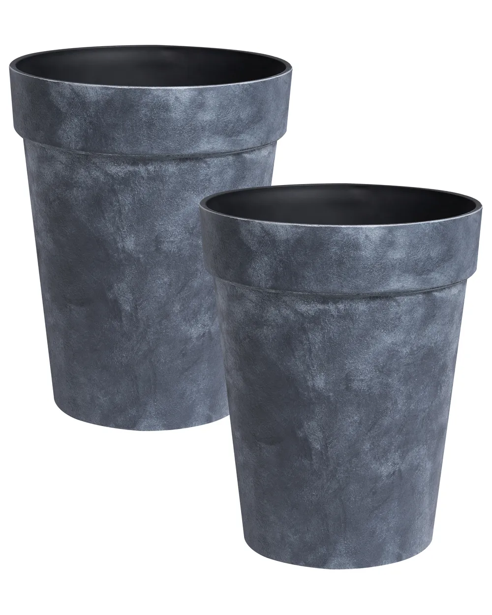 Set med 2 växtkrukor TROLLIUS 41 cm Mörkgrå
