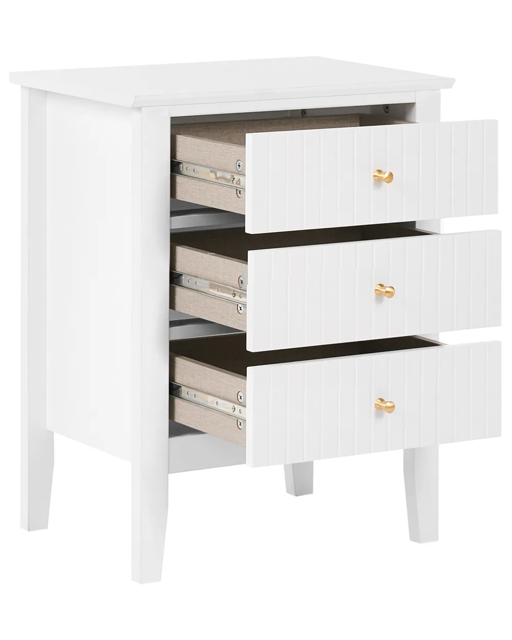 3 Drawer Bedside Table ASSISI White_1135114