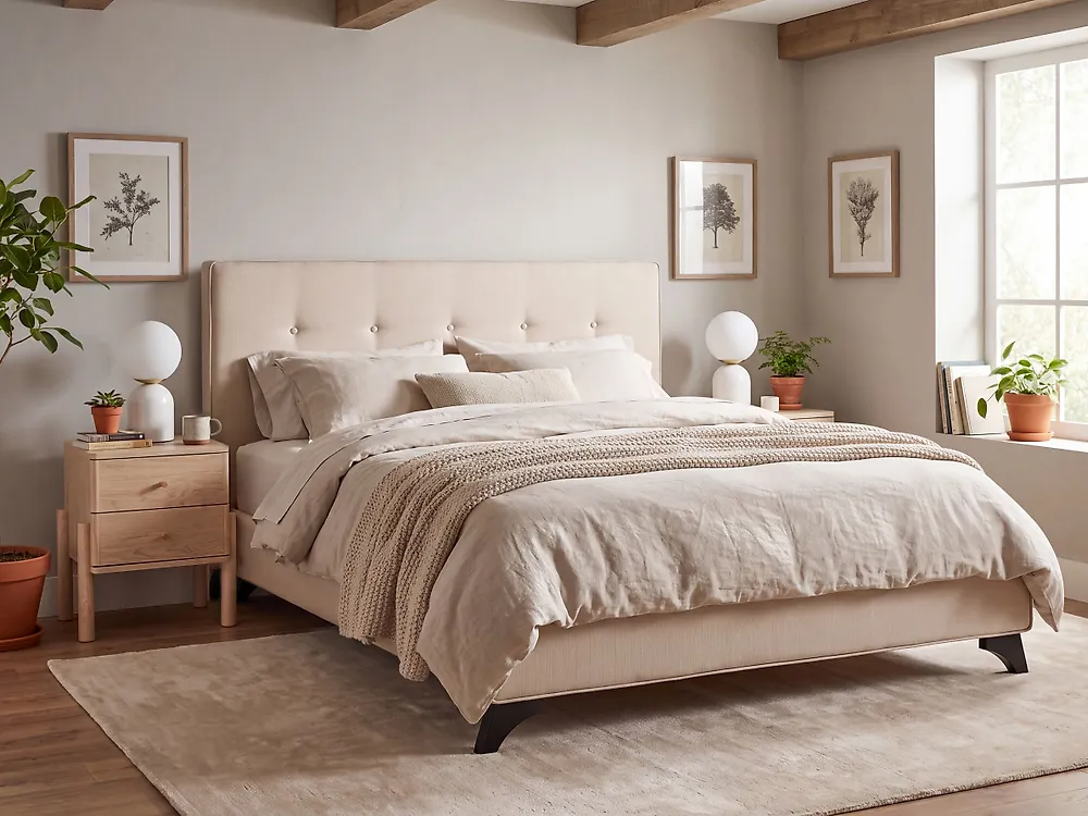 Bed Fabric AMBASSADOR 160 x 200 cm (EU King Size) Beige_1172006