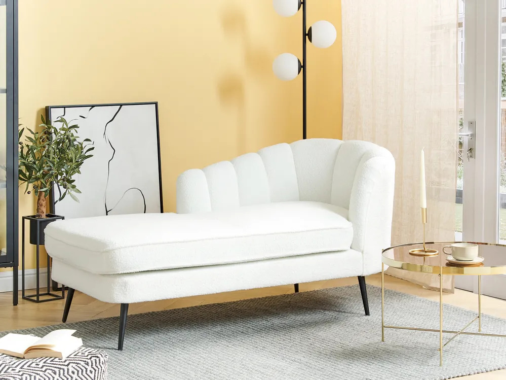 Right-Hand Chaise Longue ALLIER Boucle Off-White