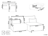 Modular Corner Sofa NERBO Fabric Grey Left Hand_1035180