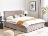 Ottoman Bed AMIENS Velvet Taupe 160 x 200 cm (EU King Size)