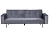 Sofa Bed 3 Seater VISNES Velvet Grey