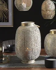 Lantern LANTAU 40 cm Metal Gold_787647