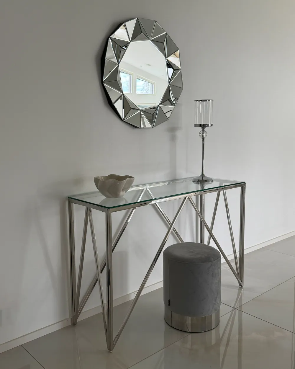 Pouffe BRIGITTE Velvet Grey_983481