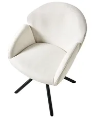 Set med 2 matstolar Vridbar MAYBEE  Off-White_993038