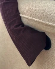 Recliner Chair EVERTON with Footrest Fabric Beige_1034874